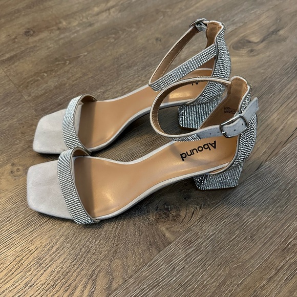 Abound Glittering Silver Block Heels - Picture 1 of 5